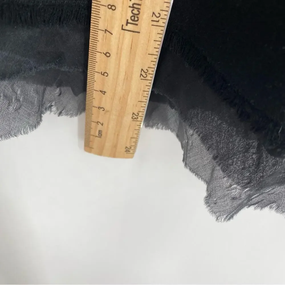 Lafayette 148 New York Pencil Skirt‎ Wool Blend  Sheer Edging Quiet Luxury 2